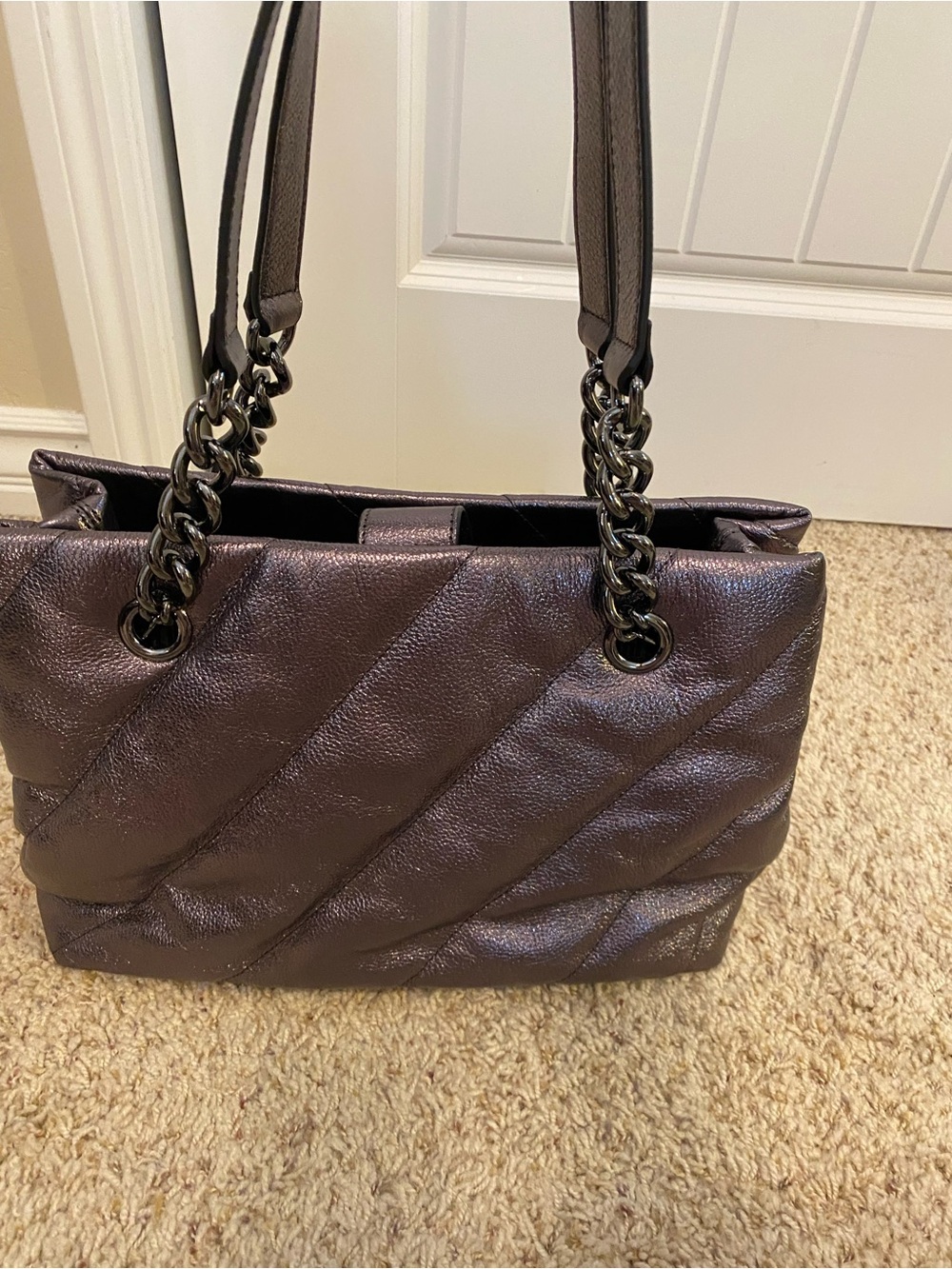 Kurt Geiger Leather Soho dark metallic bag - Picture 8 of 16